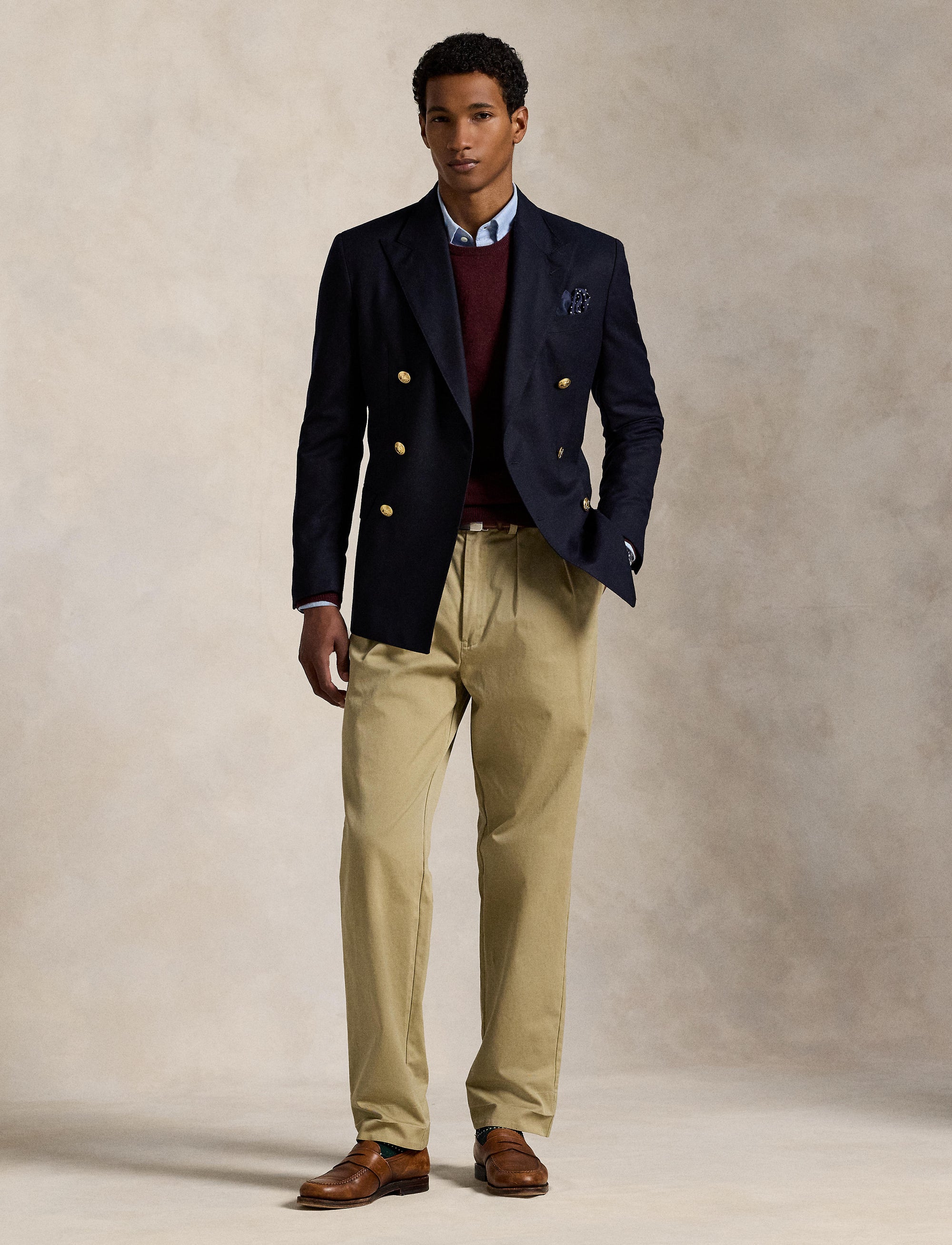 Pull col rond en laine  - Aged Wine Heather