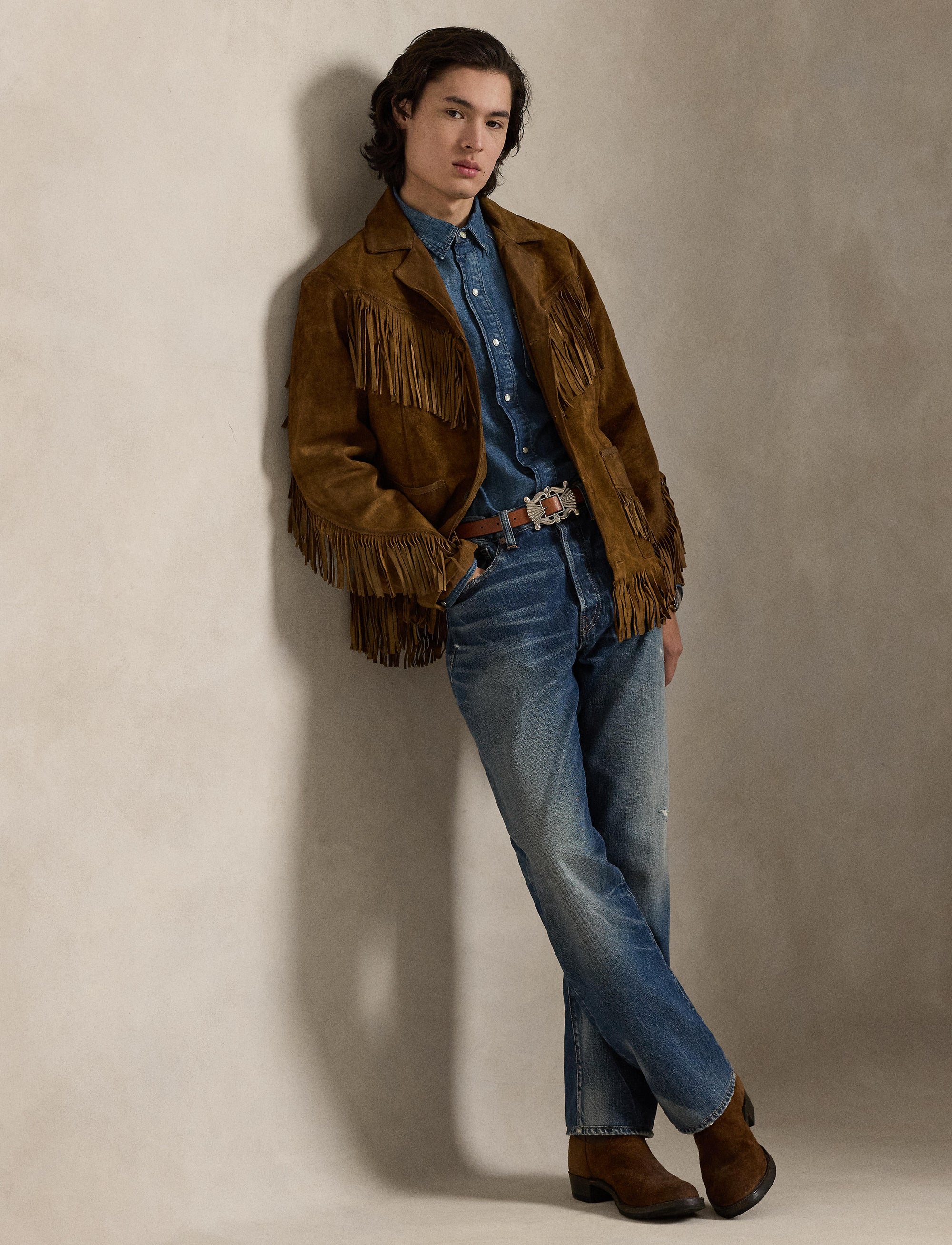 Veste à franges en daim - Hunter Brown