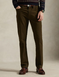 Pantalon slim droit Varick en sergé stretch - Dark Brown