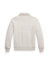 Sweat col en molleton à logo - Light Sport Heather