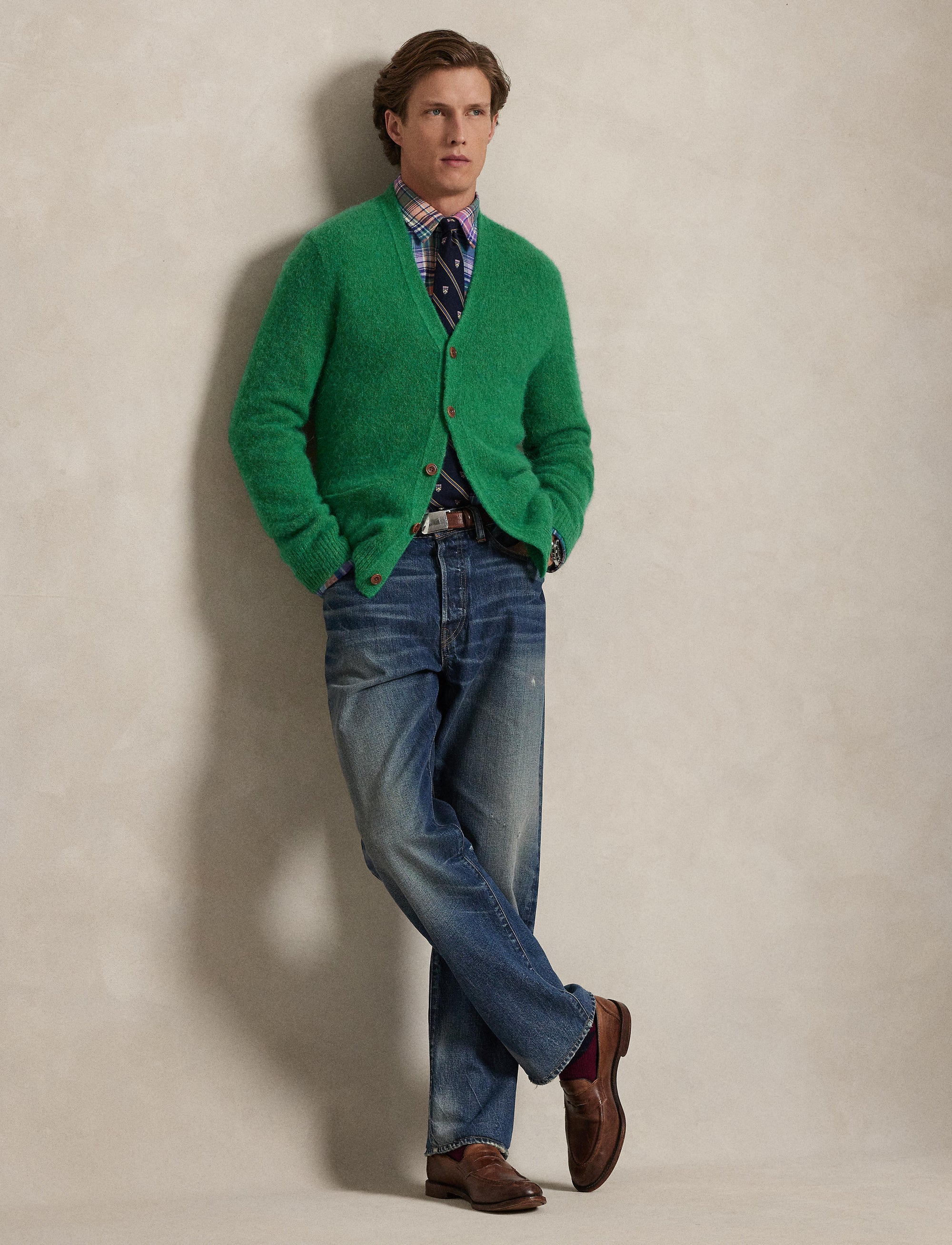 5pcs / NEW // BASIL GREEN CARDIGAN LONG SLEEVE LSVNCARDIGAN