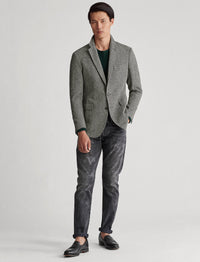 Blazer Polo à chevrons en laine - Black & Cream