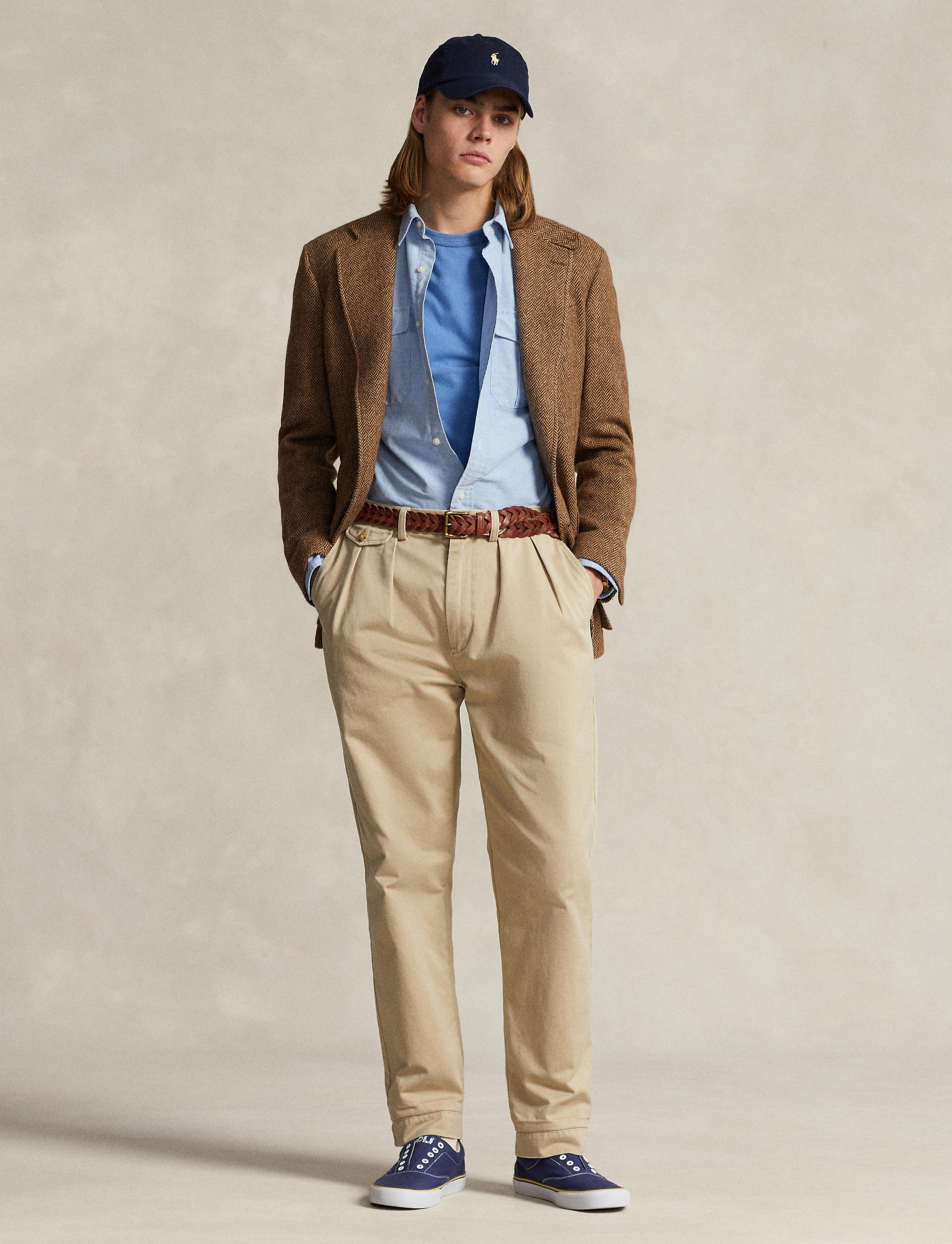 La veste RL67 à chevrons en laine - Brown & Camel