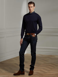 Pull col rond en cachemire - Classic Chairman Navy