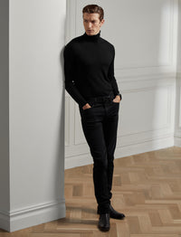 Pull à col roulé en cachemire - Classic Black