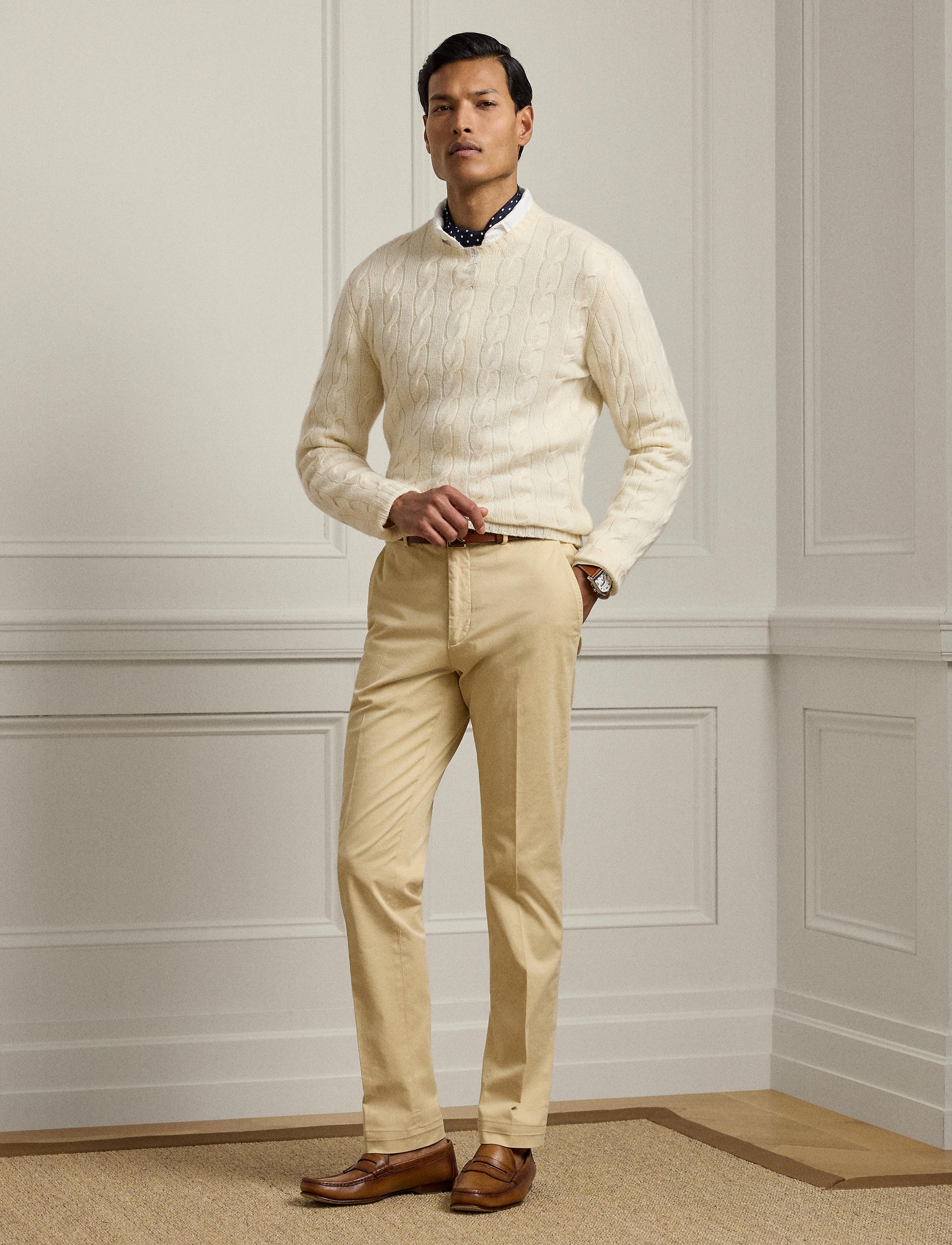 Pull en cachemire torsadé - Classic Cream