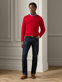 Pull en cachemire torsadé - Classic Red