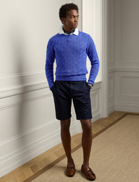 Pull en cachemire torsadé - Classic Copen Blue
