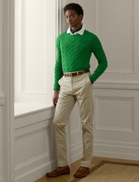Pull en cachemire torsadé - Vert