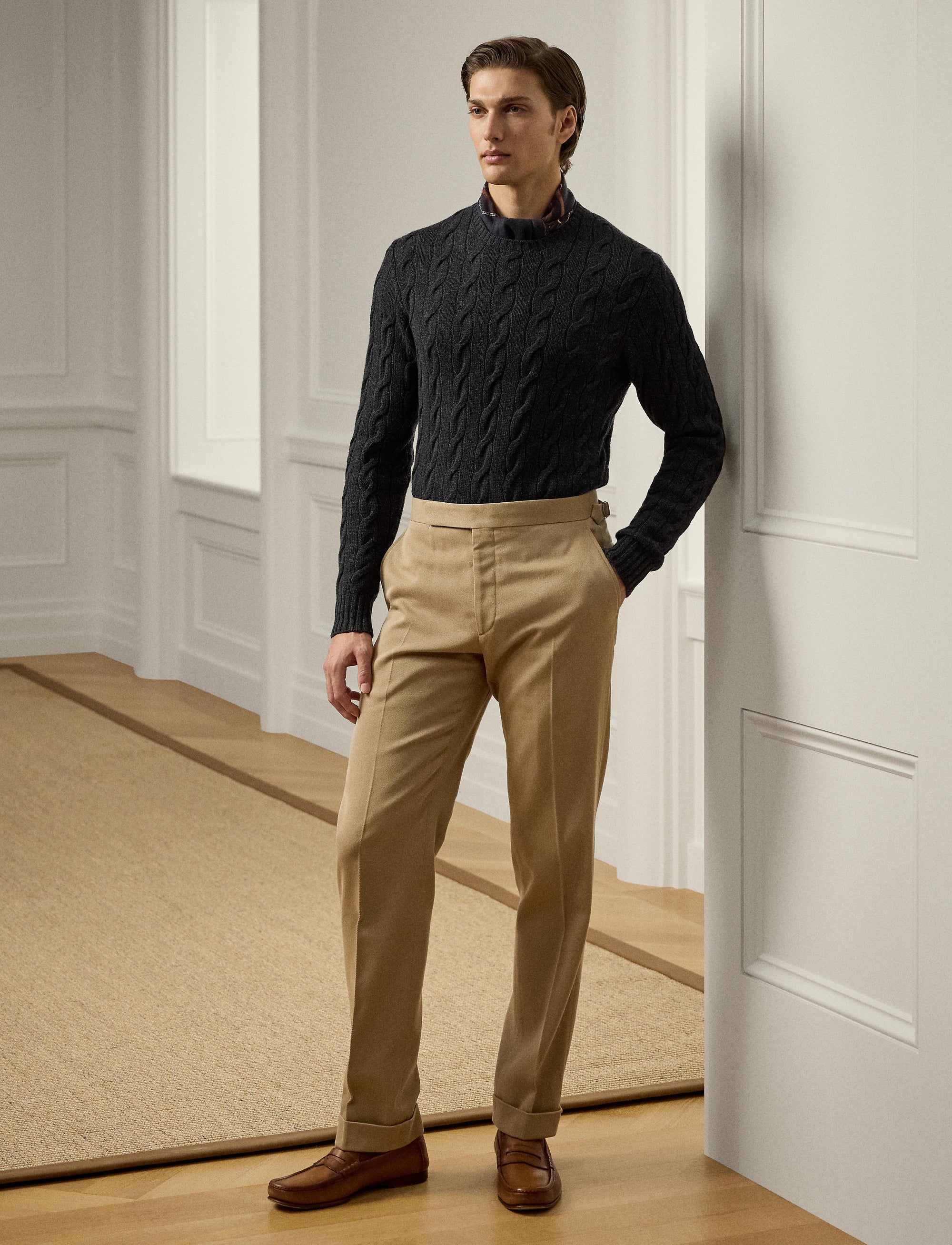 Pull en cachemire torsadé - Dark Charcoal