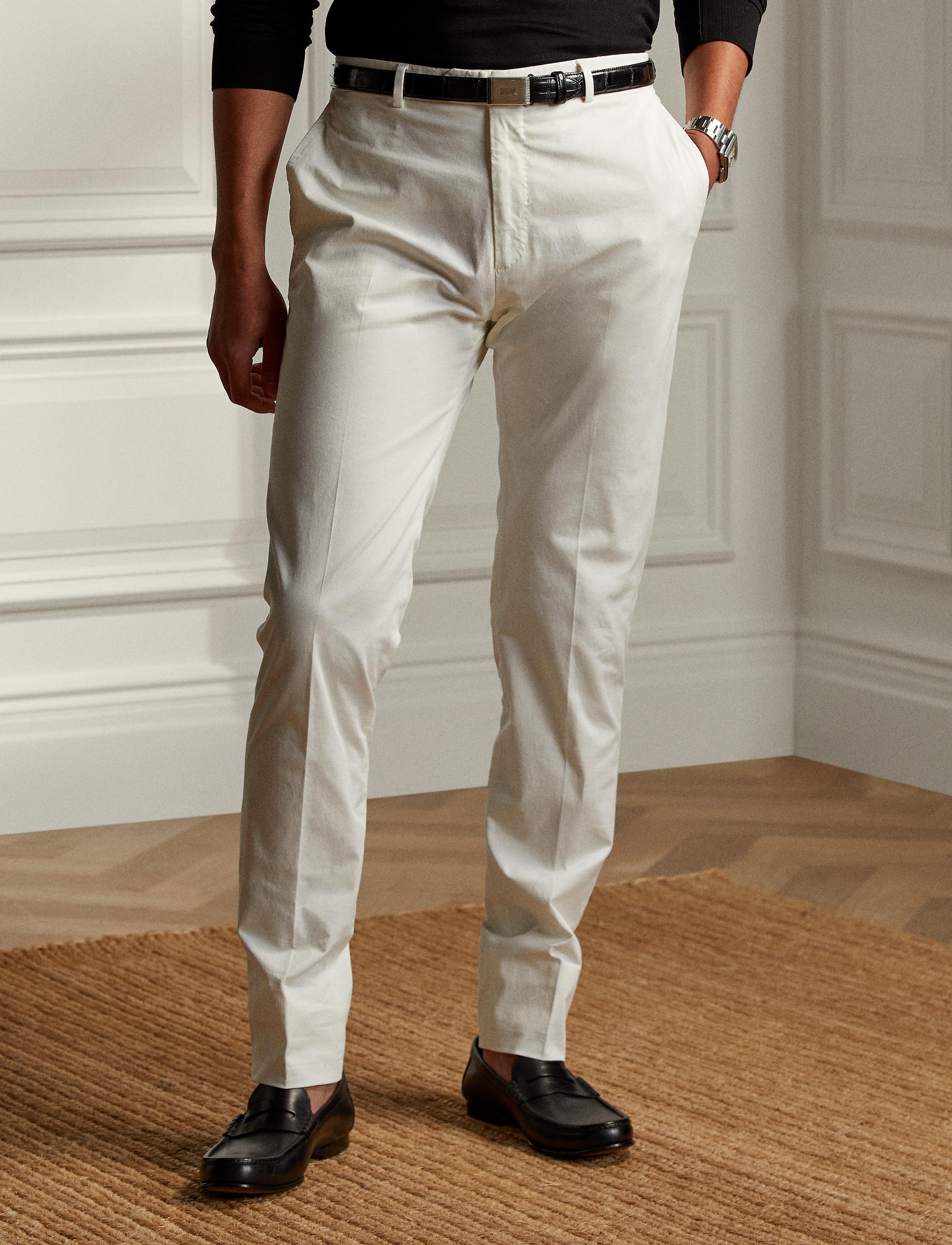 Pantalon Slim Fit chino stretch - Deckwash White