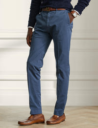 Pantalon slim en chino stretch - Light Navy