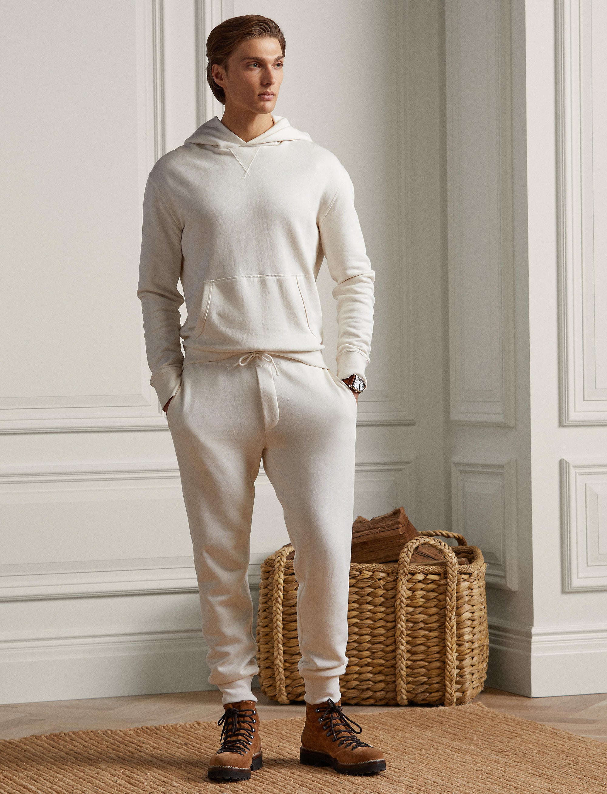 Sweat à capuche en molleton - Classic Cream