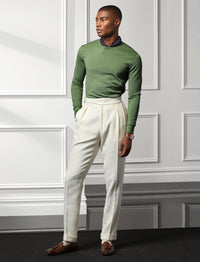 Pull col rond en soie - Sea Spray