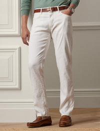 Jean coupe slim en lin - Classic Cream