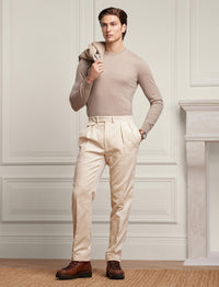 Pull col rond en cachemire - Truffle Melange