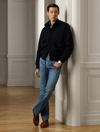 Veste Terry en soie mélangée - Classic Chairman Navy