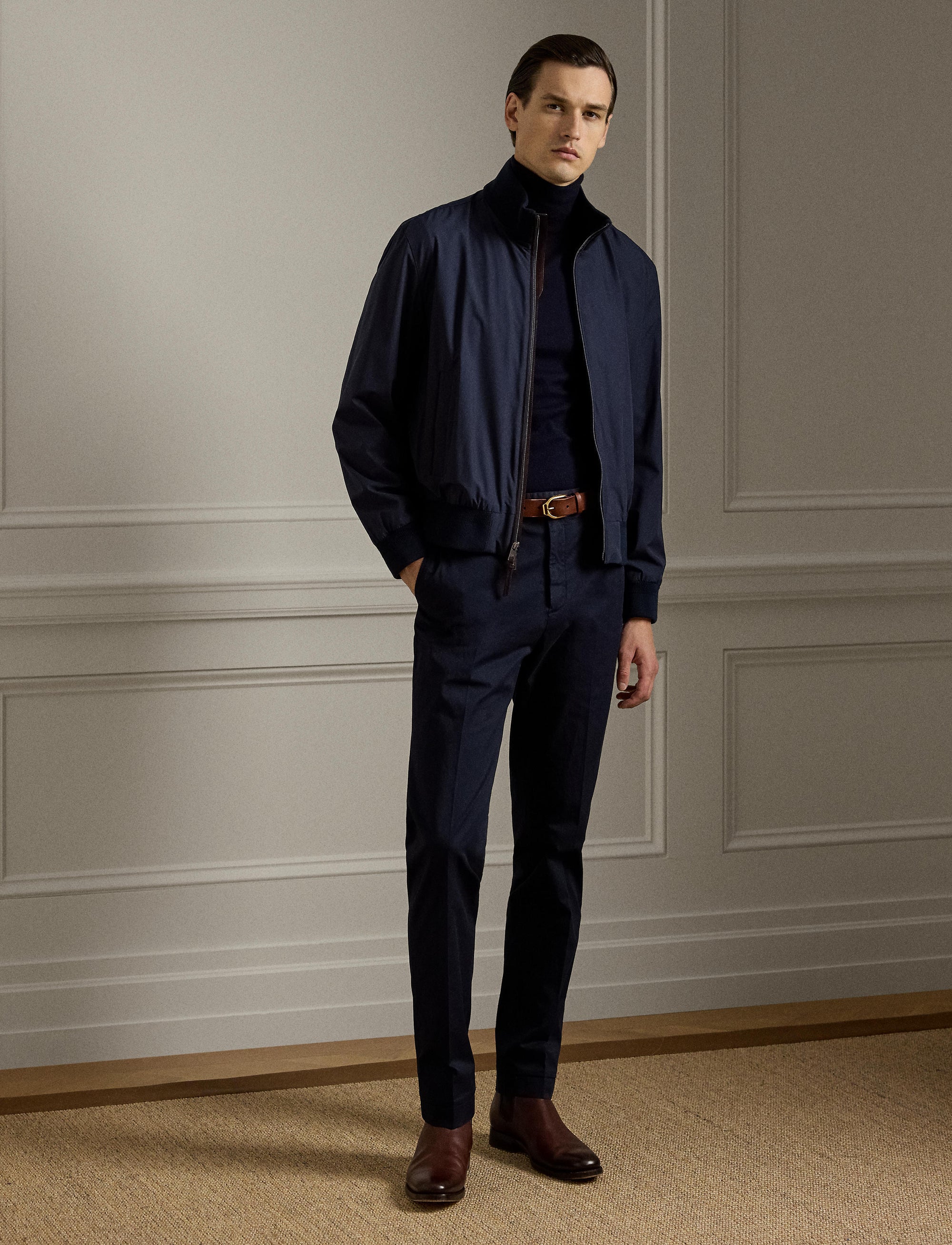 Walker silk performance windbreaker - Maritime Navy