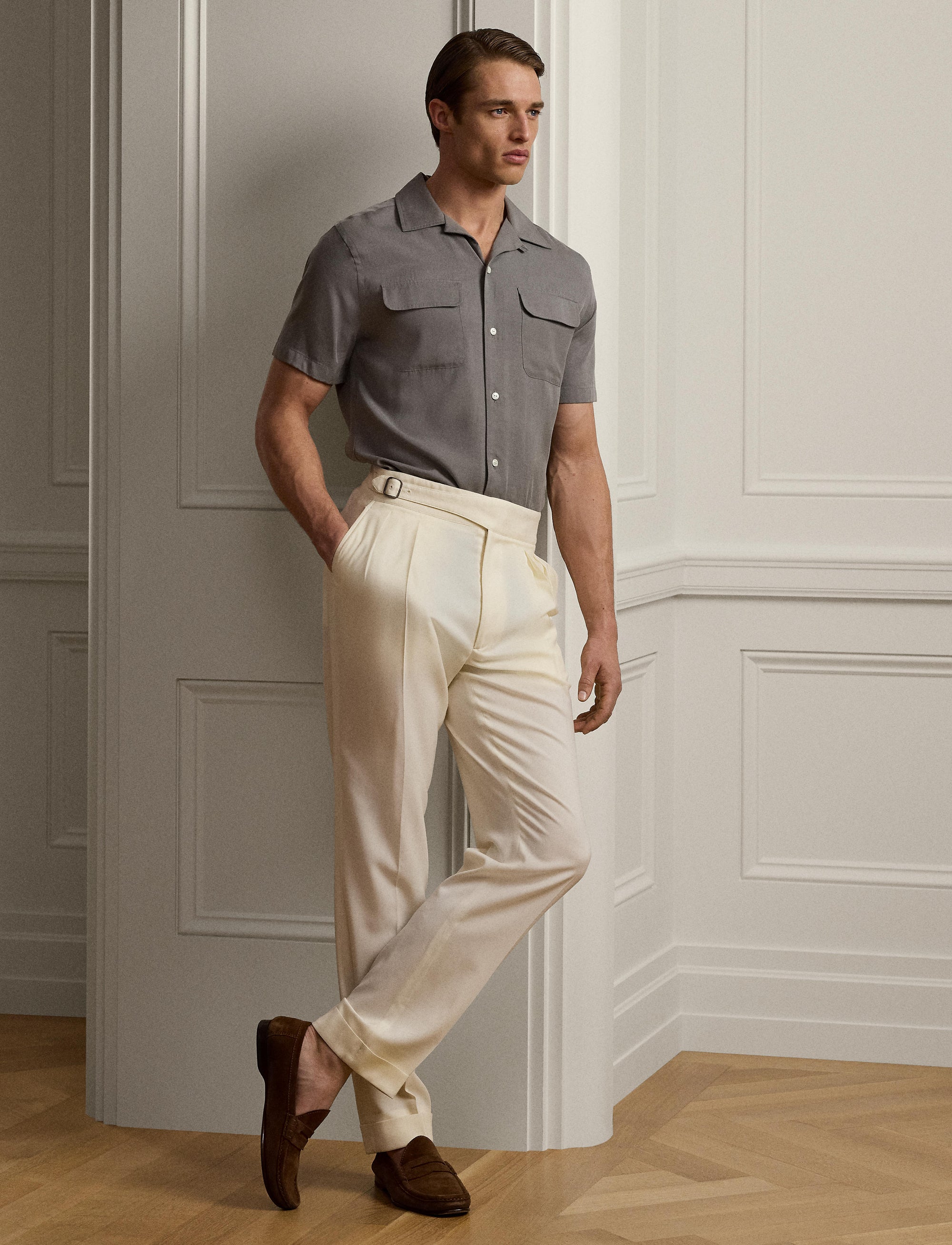 Safari twill shirt - Light Grey
