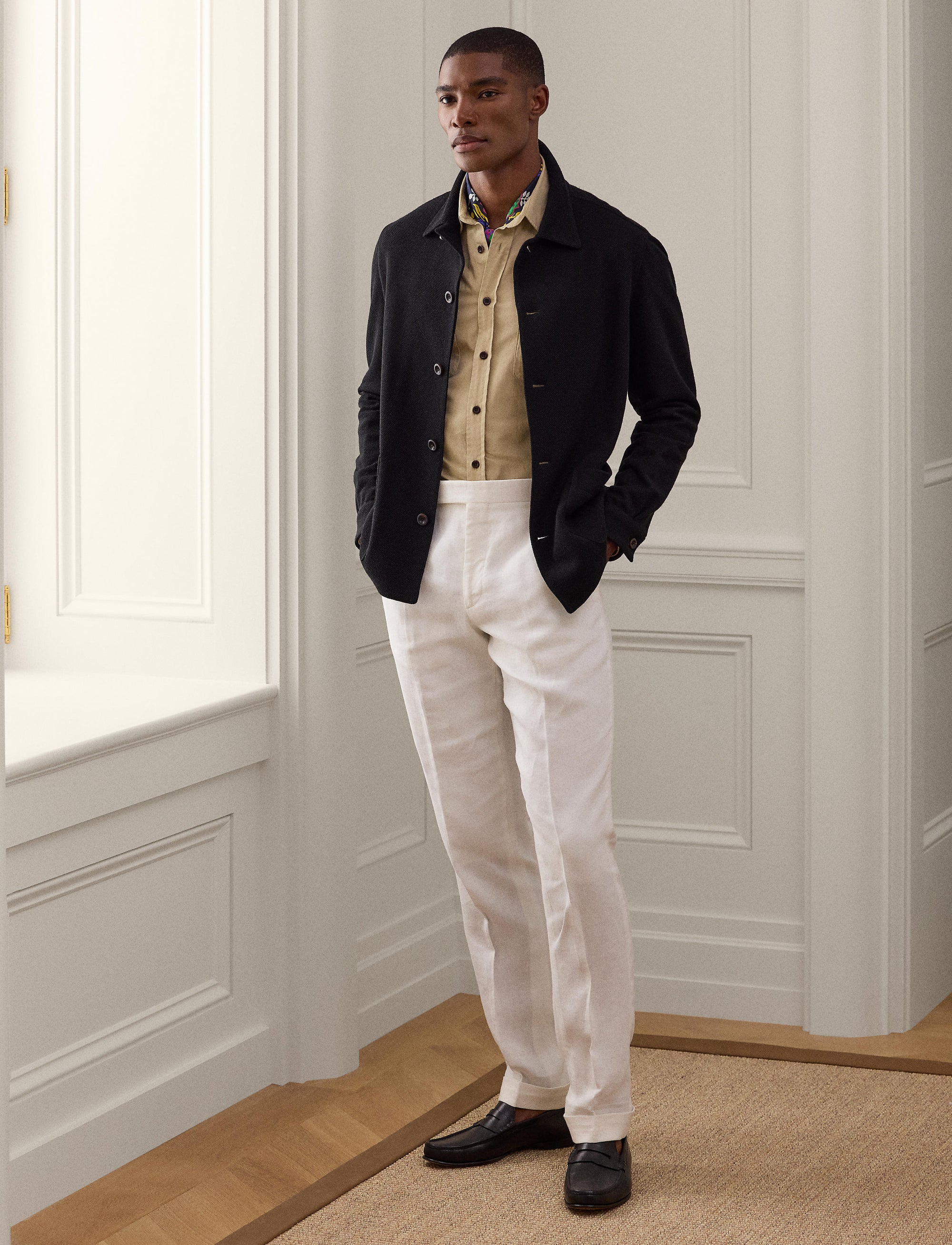 Shirt with chest pocket - Tan