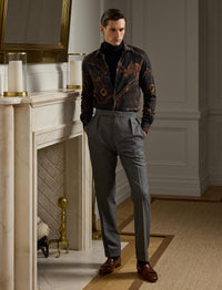 Cashmere and silk blend equestrian shirt - Multicolour
