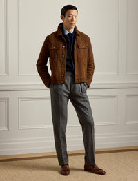 Wool tartan shirt - Navy