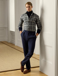 Chemise en sergé écossais - Grey Melange