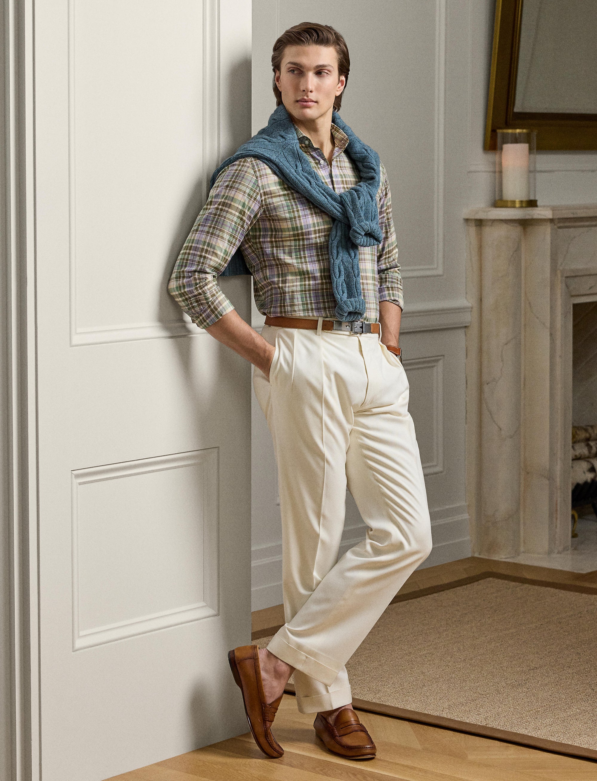 Chemise en sergé écossais - Multicolore