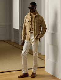 Wool tartan shirt - Camel