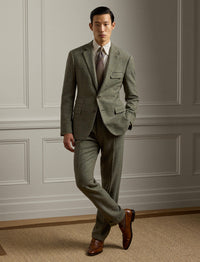 Flannel tattersall shirt - Camel, Brown & Cream