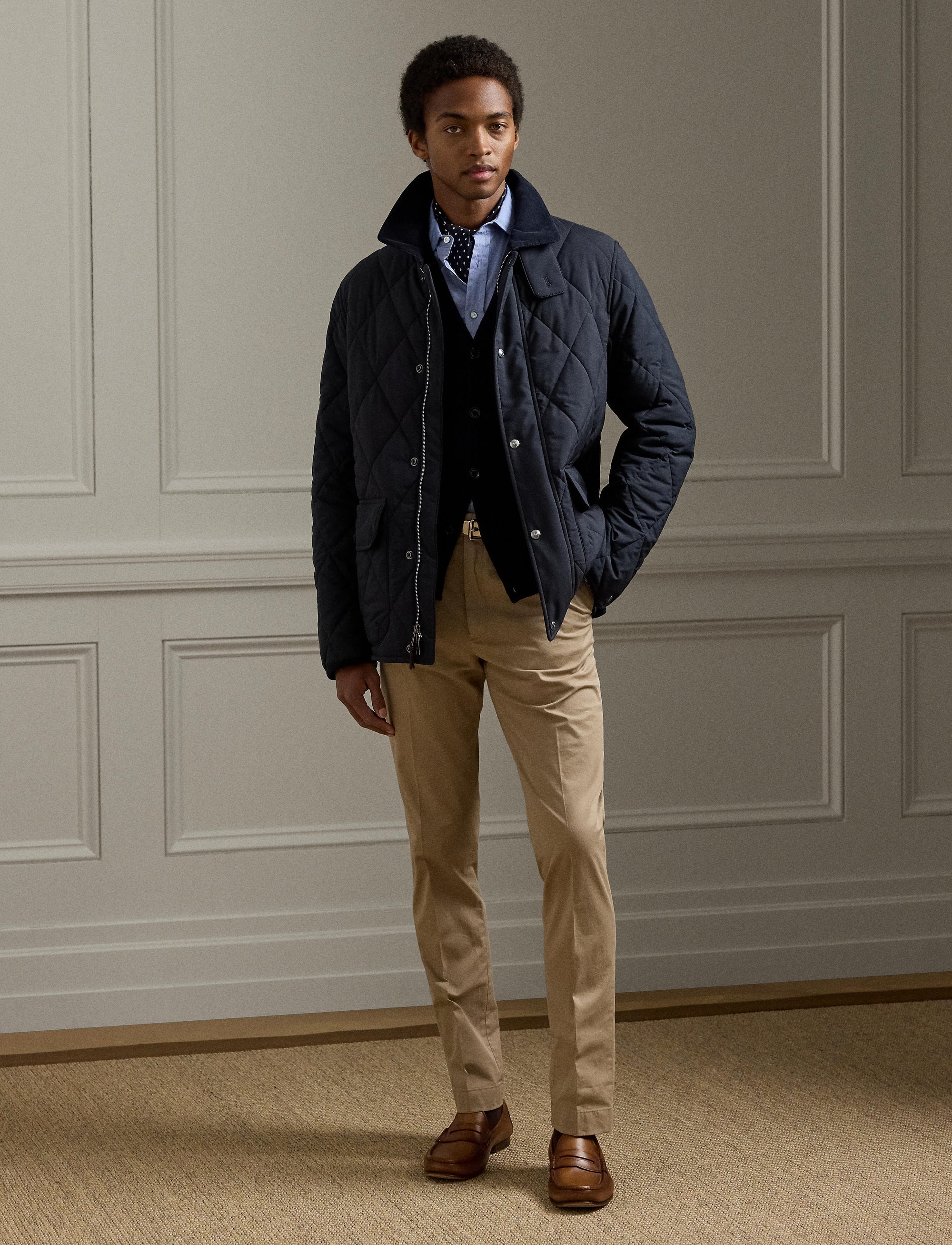 Carleton quilted down jacket - Classic Chairman Navy
