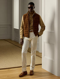 Doudoune gilet Hoffman en daim - Chestnut Brown