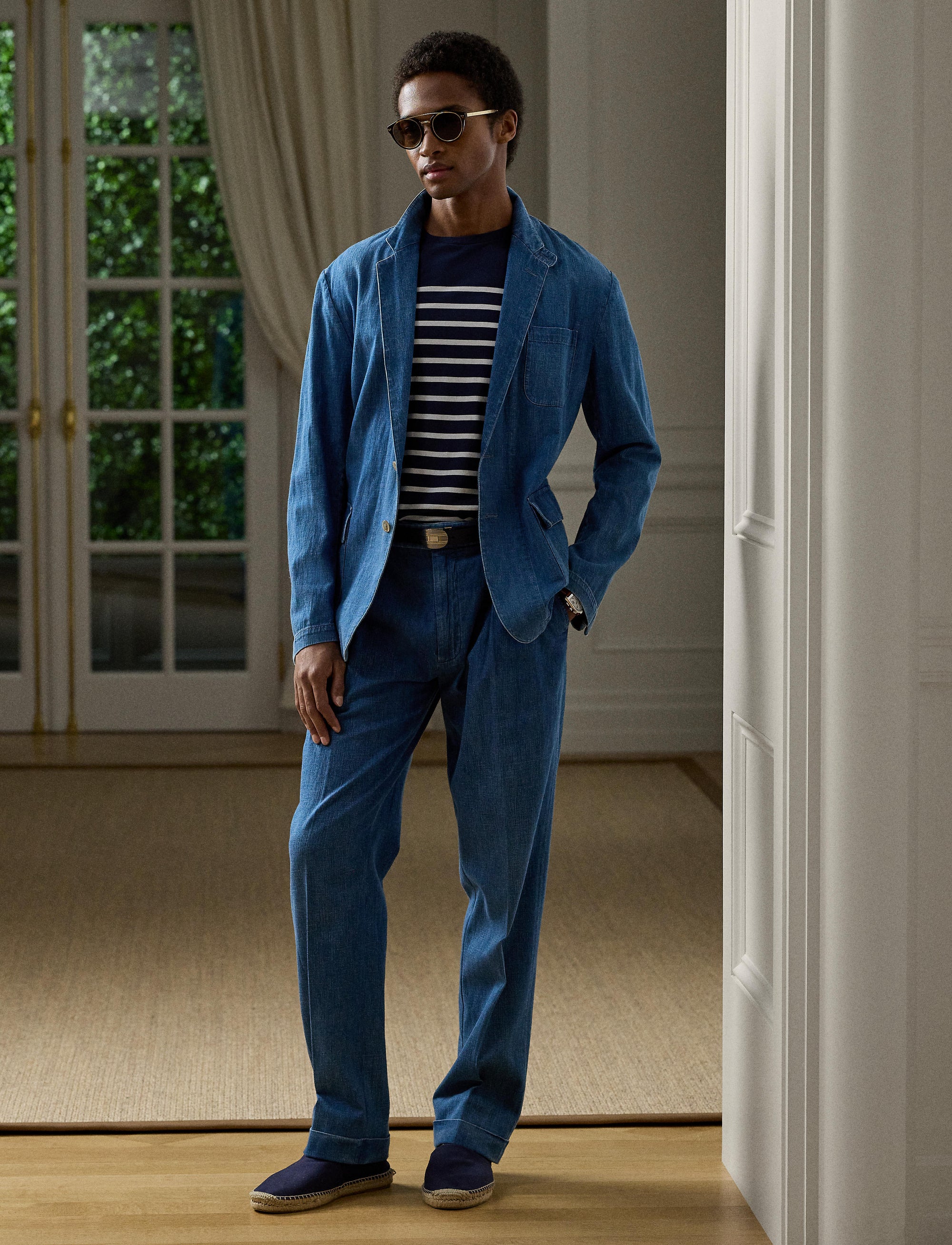 Striped long-sleeved T-shirt - Classic Chairman Navy & Dckwsh W