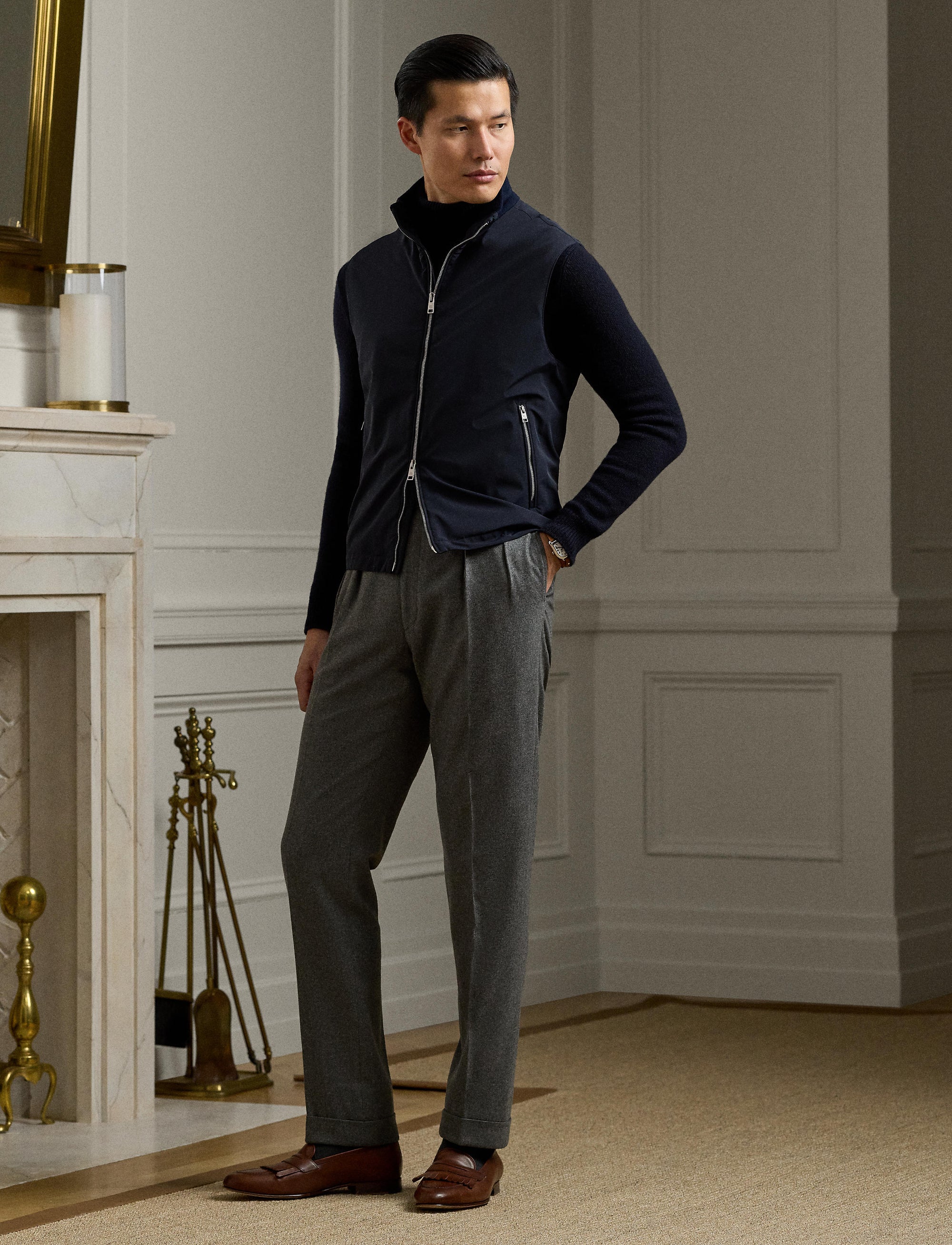 Gilet Jeffries stretch - Classic Chairman Navy
