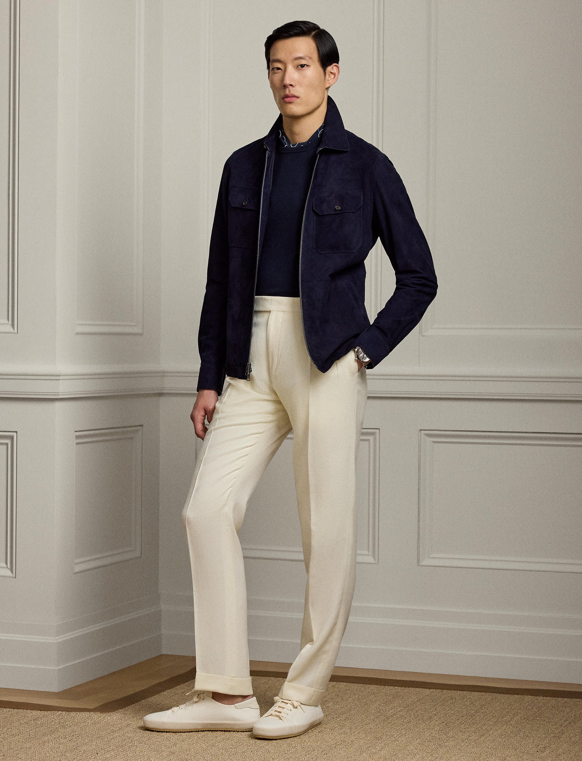 Surchemise en daim - Classic Chairman Navy