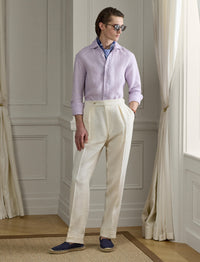 Chemise en lin natté - Lilac Breeze