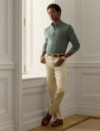 Pull demi-zippé œil-de-perdrix en cachemire - Lovett & Multicolore
