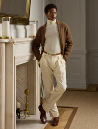 Cardigan en cachemire - Dark Camel Melange