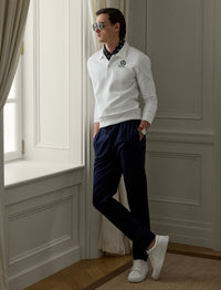 Polo avec écusson brodé en molleton - Classic White