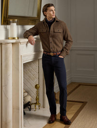 Wool and cashmere blend button-down sports shirt - Multicolour