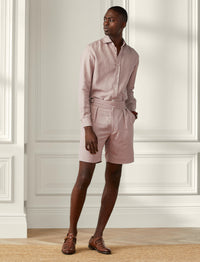 Linen and silk shirt - Dusty Pink