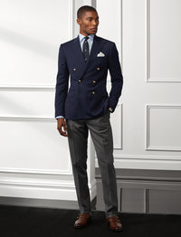 Chemise rayée en sergé infroissable - Light Blue & White