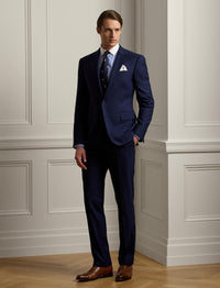 Chemise fil-à-fil avec col en popeline - Blue