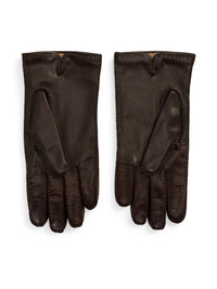 Gants doublés en cuir - Brown
