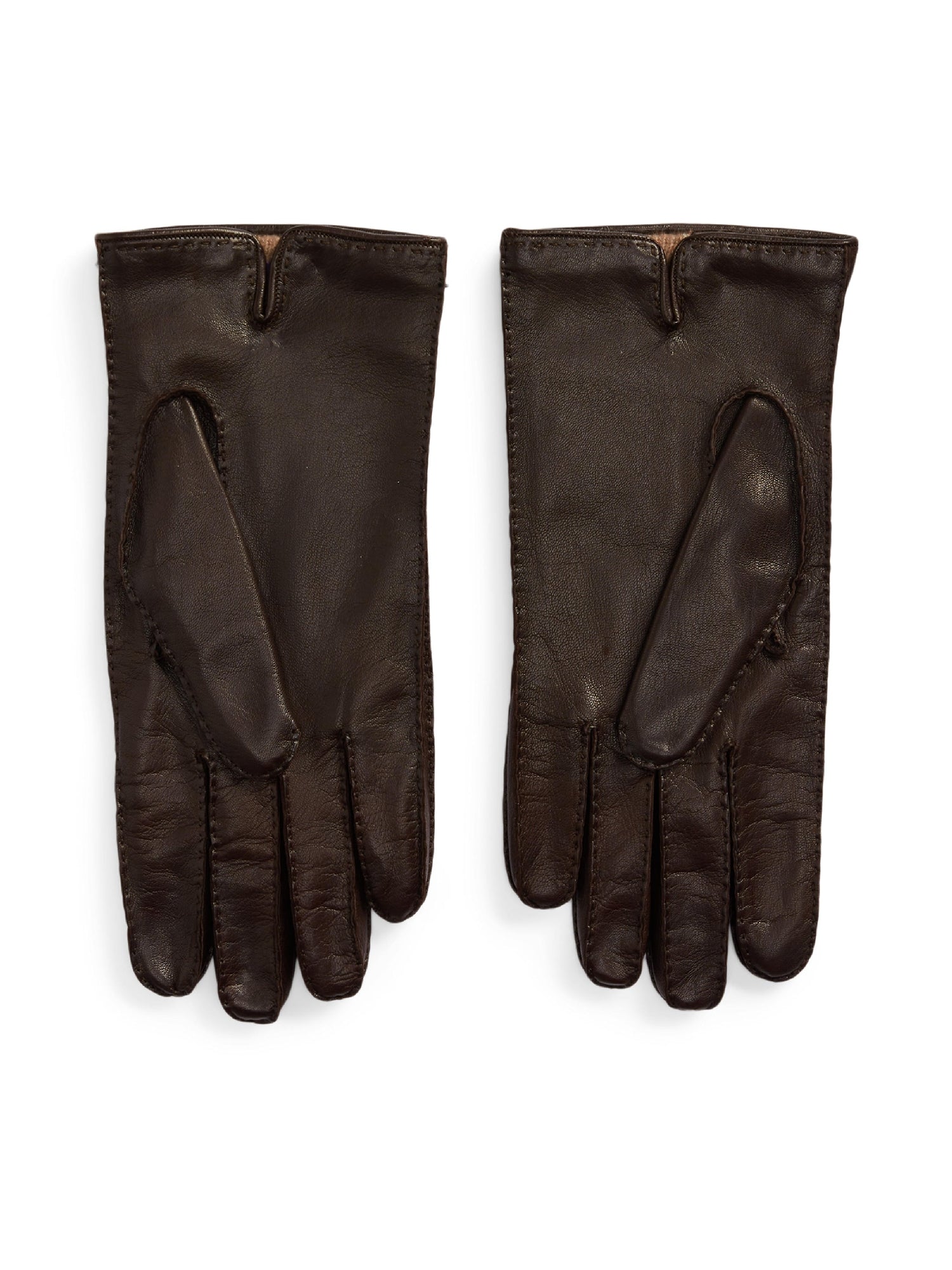Gants doublés en cuir - Brown