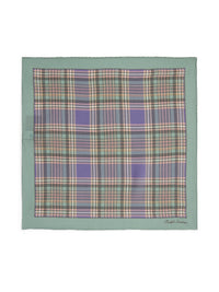 Tartan silk crepe clutch bag - Multicolour