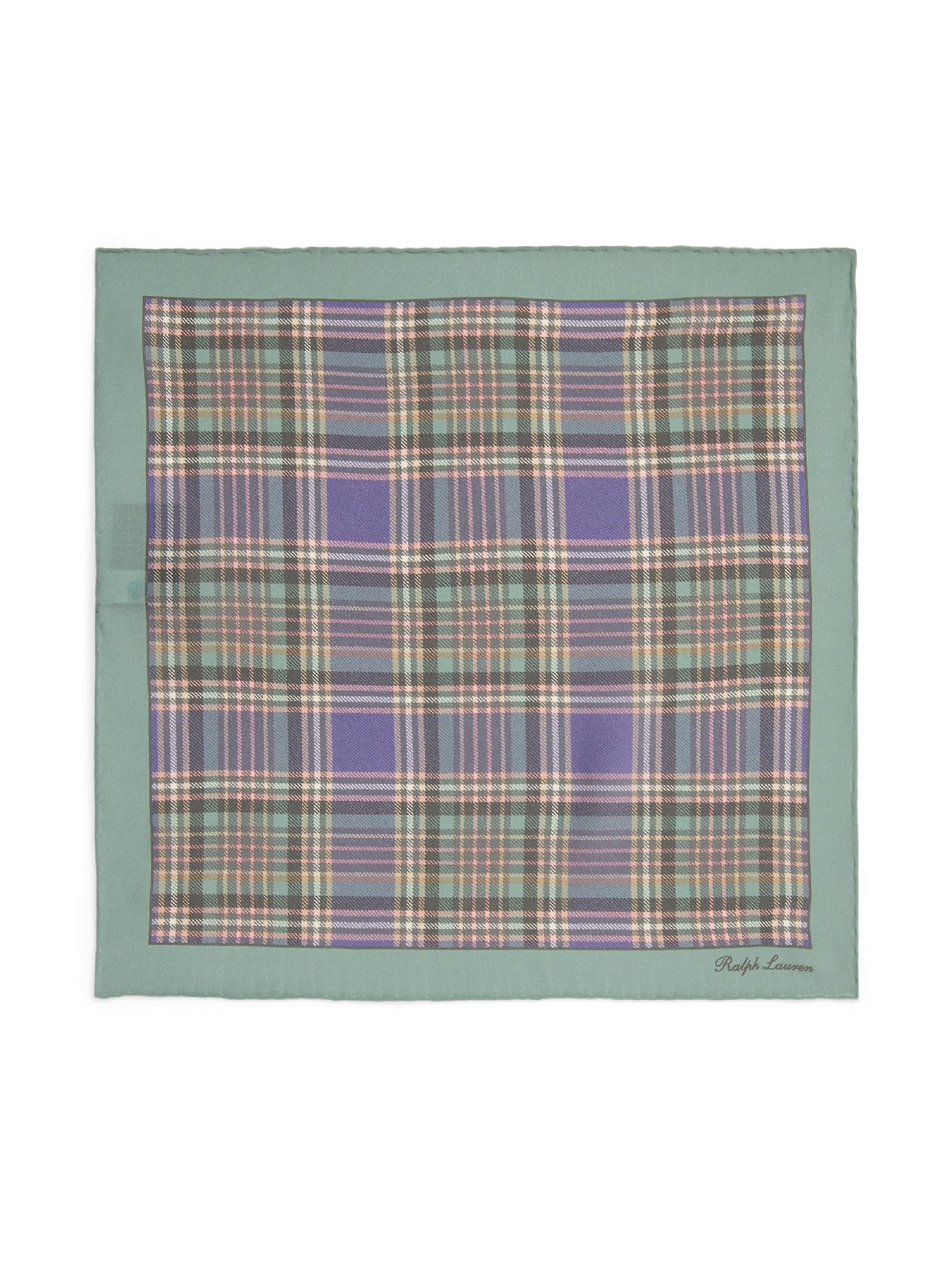 Tartan silk crepe clutch bag - Multicolour