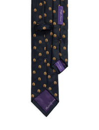Silk equestrian club tie - Navy