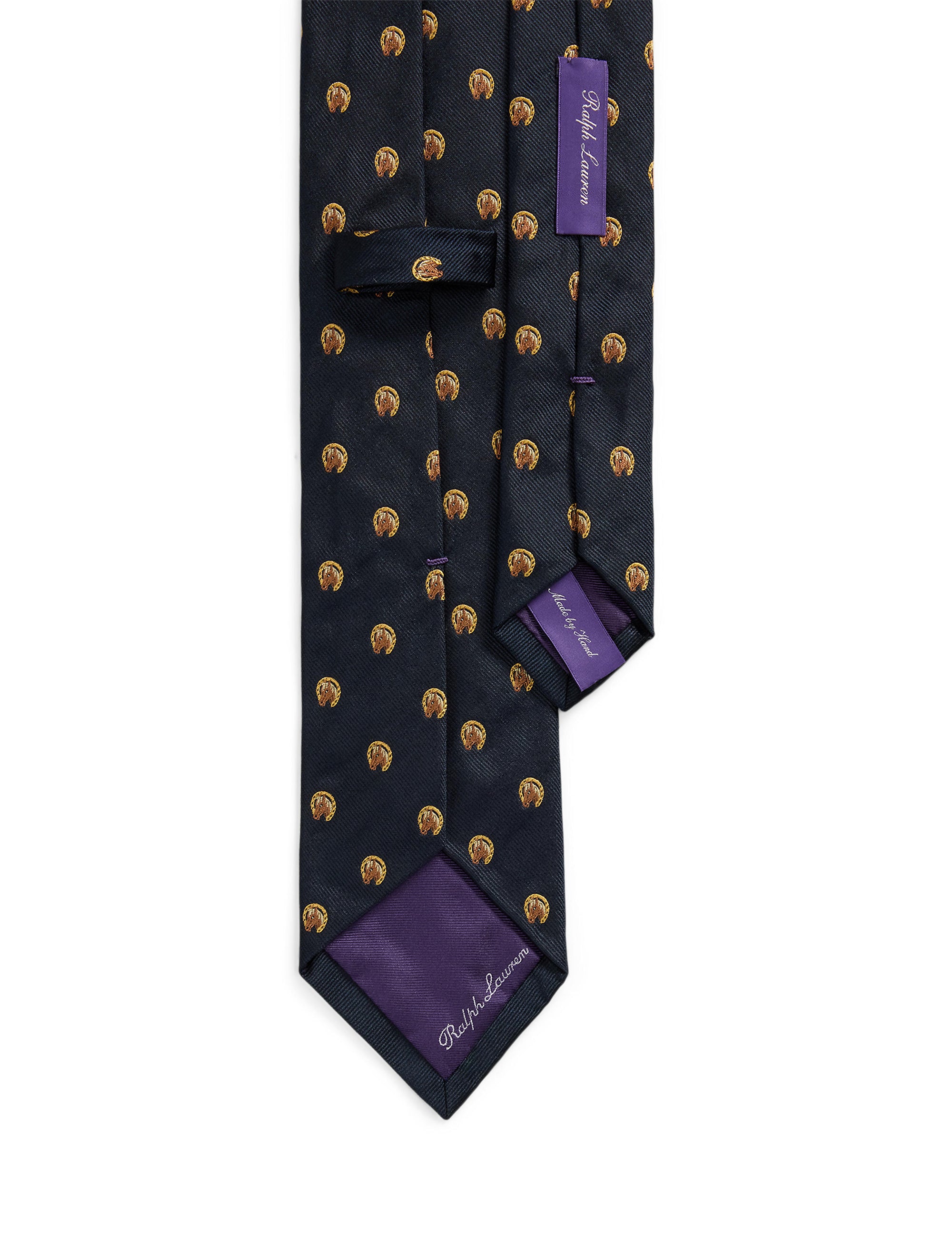 Silk equestrian club tie - Navy
