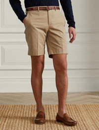 Short Straight Fit en chino stretch - Khaki